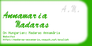 annamaria madaras business card
