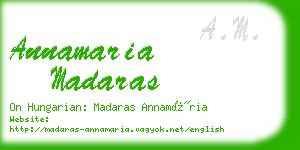 annamaria madaras business card